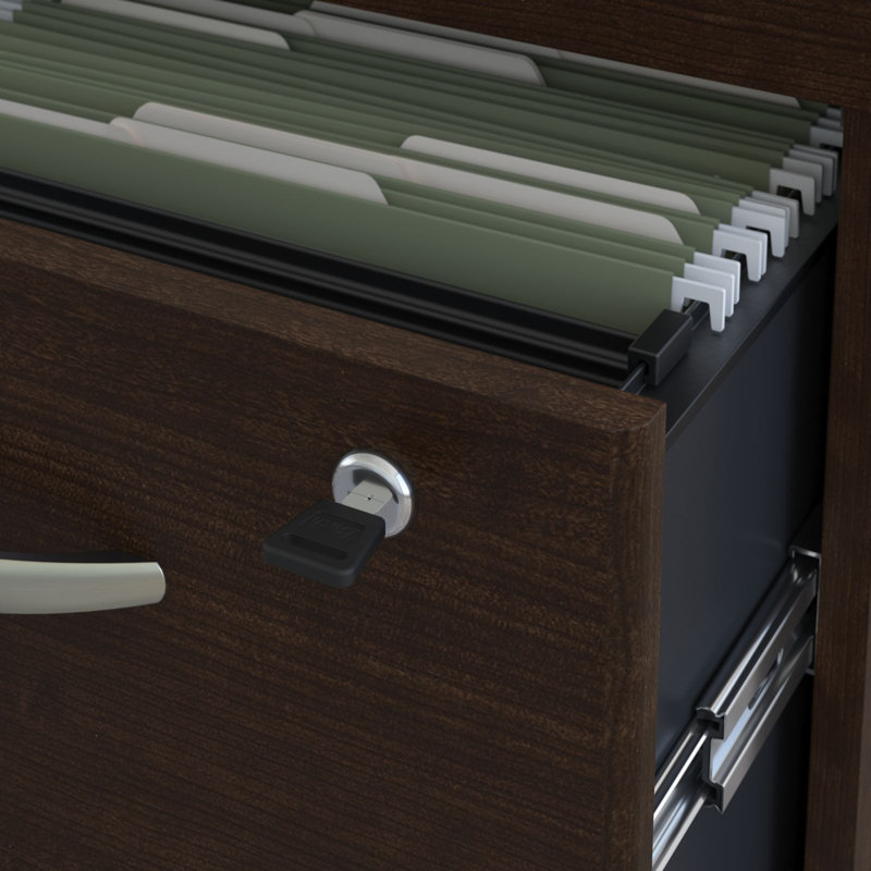 Series C 15.71'' Wide 2 -Drawer Mobile File Cabinet, Walnut