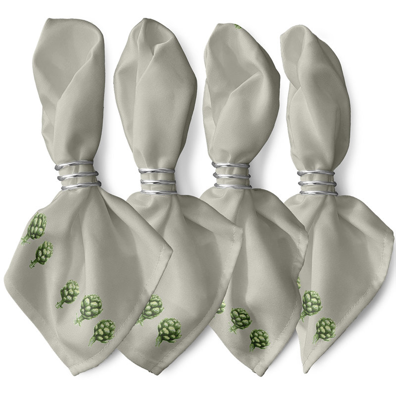 Clayt Artichoke Napkins, Grey