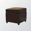 Repose-pieds standard en similicuir brun foncé Aleyza, H 16 po x l 18 po x P 18 po-1022151475