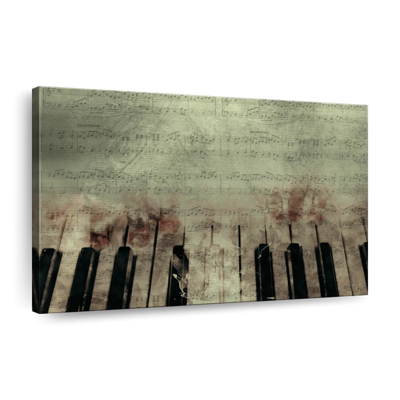 Piano Tunes, reproduction sur toile, H 8 po x l 12 po x P 1 po