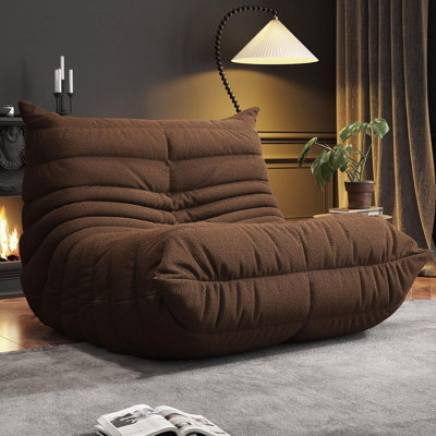 Bean Bag Chair, Fireside Chair, Large Bean Bag Chair For Adults, Bean Bag Chairs For Teens With High-Resilience Foam, Non-Slip Base Floor Lounge Sofa,Living Room (Single)