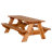 Jack and June Premium Cedar Wood Rectangular Picnic Table Easy Assembly Rounded Corners Comfortable for Kids and Adults