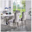 Ensemble de salle à manger contemporain capitonné en flanelle 2 pièces-222174311