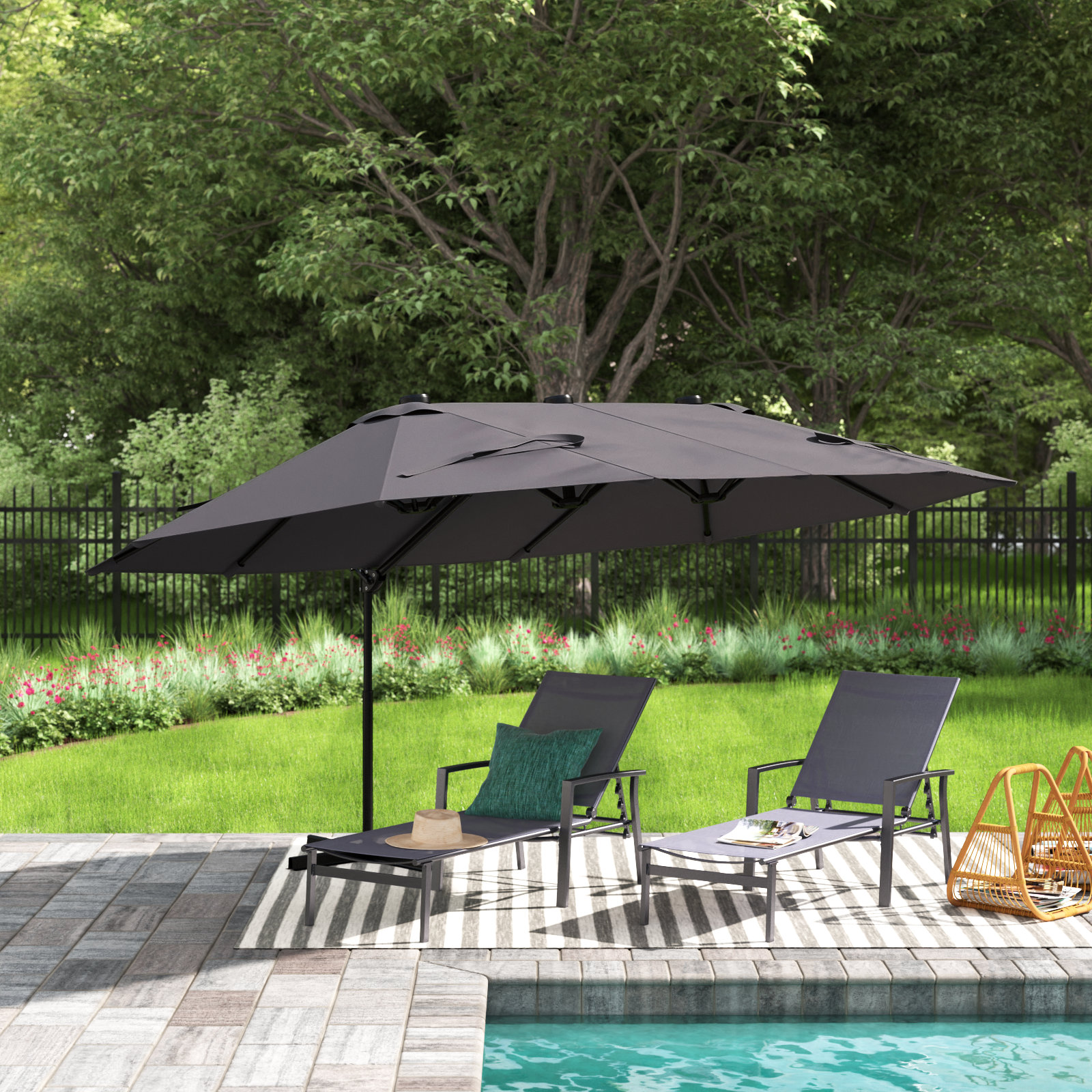 72 inches patio umbrella top Best Choice Products 12x12ft 2-Tier Square Outdoor Solar LED Cantilever w/ 360-Rotating Base ensuring stability allen + roth 10.5-ft Aluminum