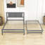 Lit plateforme double en bois avec lit gigogne-1738374751