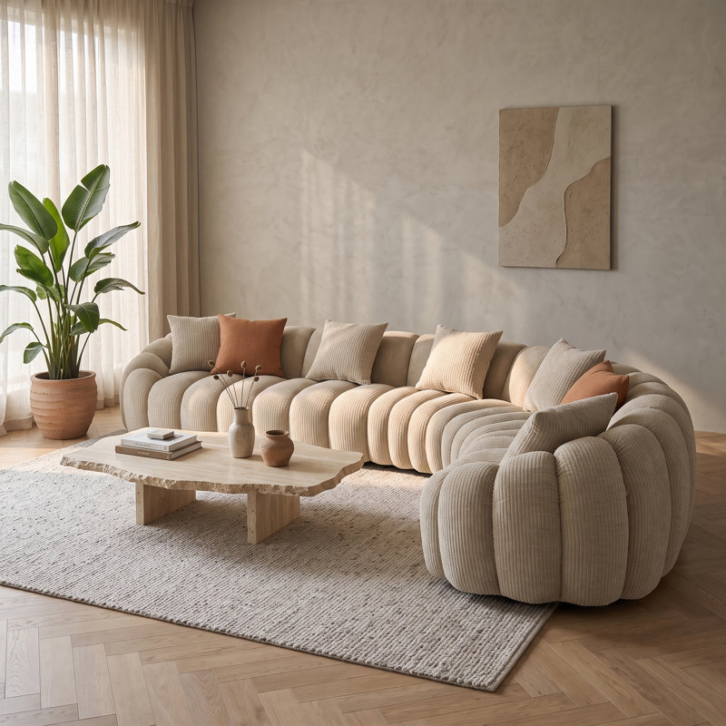Canapé modulaire 144 po, Khaki