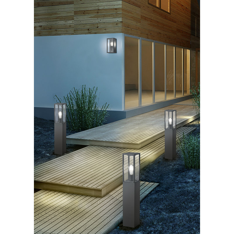 Oldman 26cm H Outdoor Wall Lantern, Anthracite