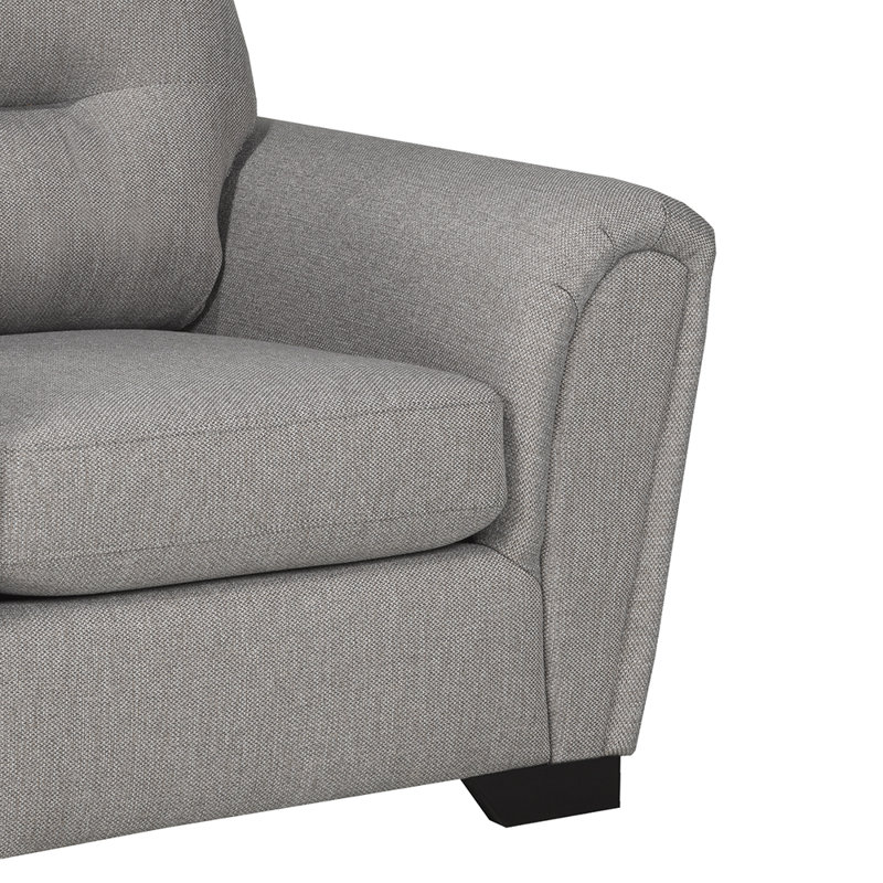 Fauteuil capitonné en polyester 44 po, Polyester fauve