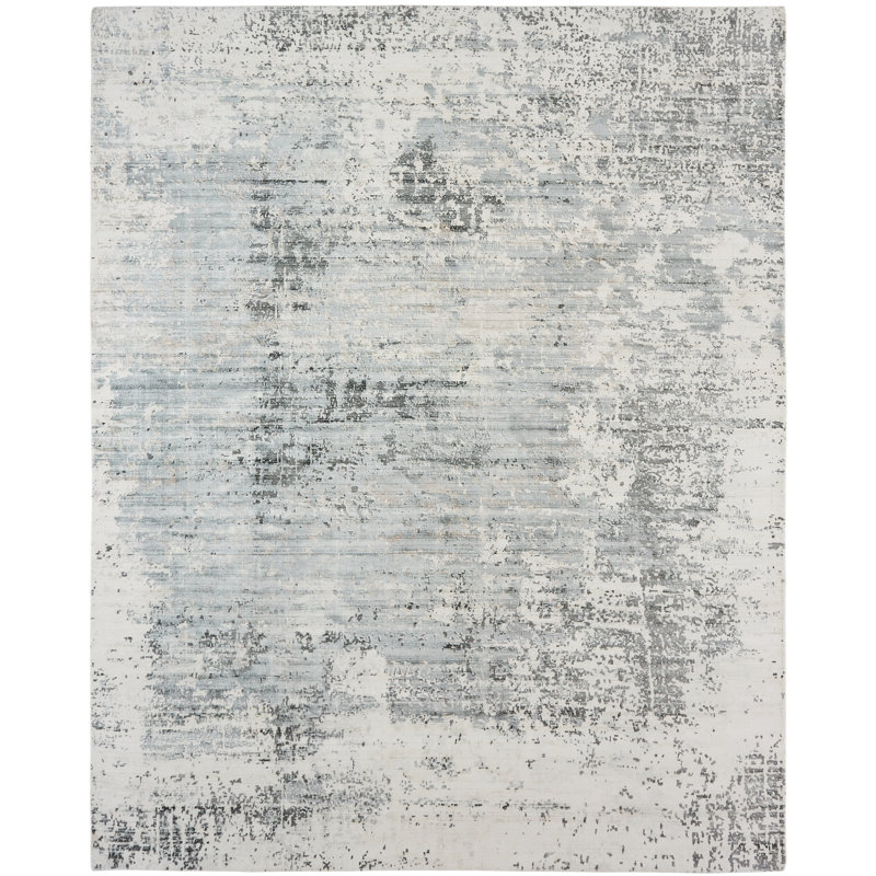 Grey / Sky Area Rug, Rectangle 7'6" x 9'6"