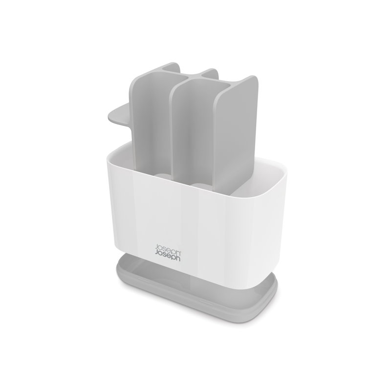 Joseph Joseph Easy-Store - Large Toothbrush Holder Caddy, Bathroom Storage - White/Grey, Light grey