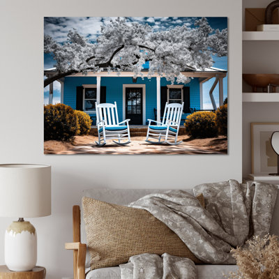 " Turquoise Farmhouse Front Porch Tales III "
