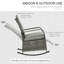 Fauteuil inclinable d'extérieur en rotin avec coussins moelleux Outsunny Dossier 135 degrés, osier PE, gris
