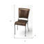  Chaise d'appoint en similicuir brun