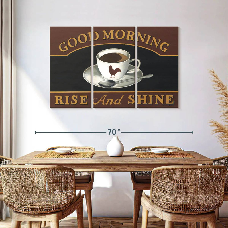 Plaque murale Kema Good Morning Coffee, H 36 po x l 57 po