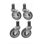 Express KitchQuip Heavy-Duty Expandable Stem Caster Wheels for Work Tables (Set of 4)