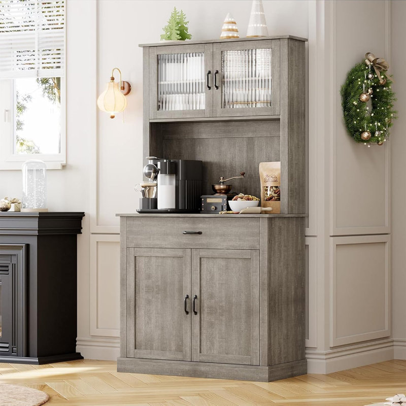 70,9 Armoire de cuisine avec tiroirs et armoires à portes, armoires hautes pour la cuisine, la salle à manger et le salon