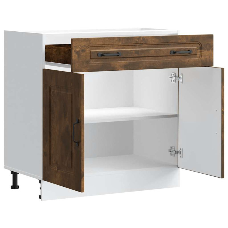 Kitchen Base Cabinet Kalmar Engineered Wood, Smoked Oak