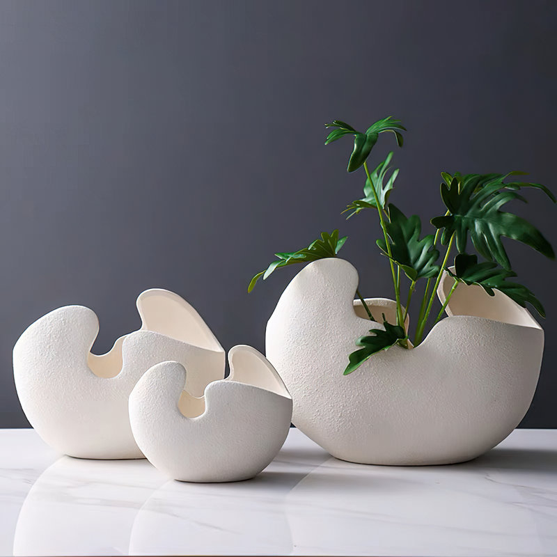 Breelyn Handmade Ceramic Table Vase, 5" H x 6" W x 3" D