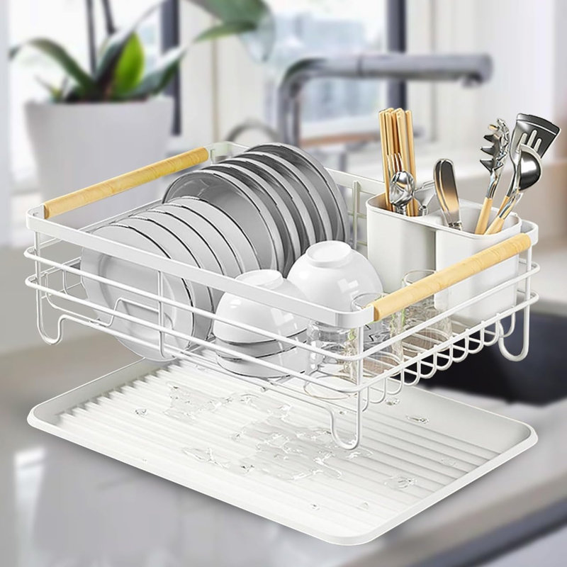 Dish Rack Drainer with Drip Tray