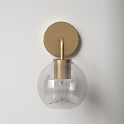 Childerley Single Light Glass Dimmable Armed Sconce