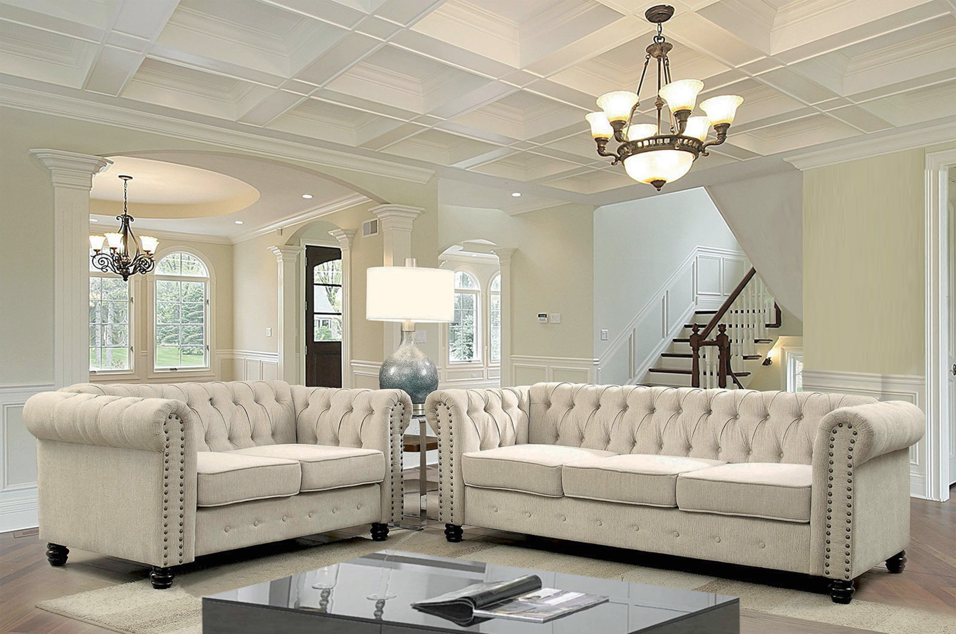 Bosworth Cheadle 2-Piece Chesterfield Living Room Set