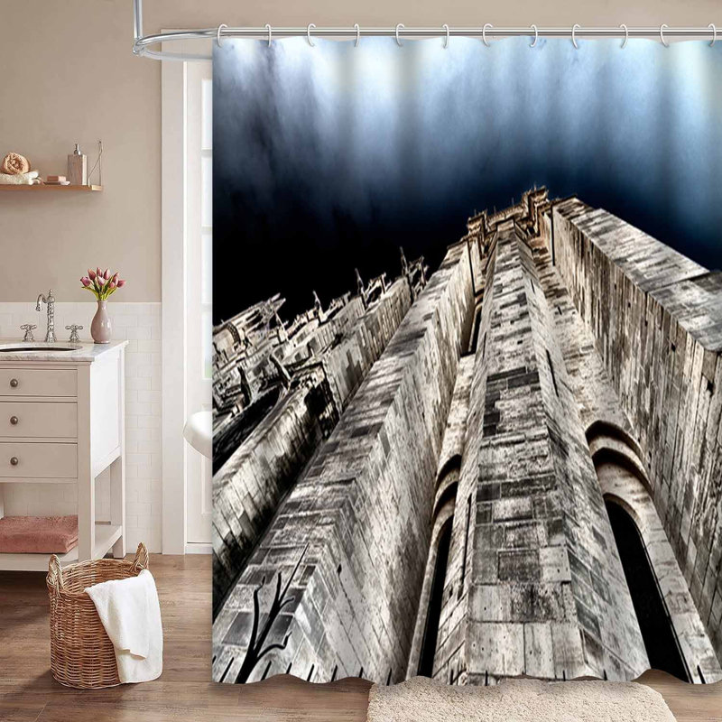 Rideau de douche Paris avec 12 crochets Paris, L 72 po x l 84 po
