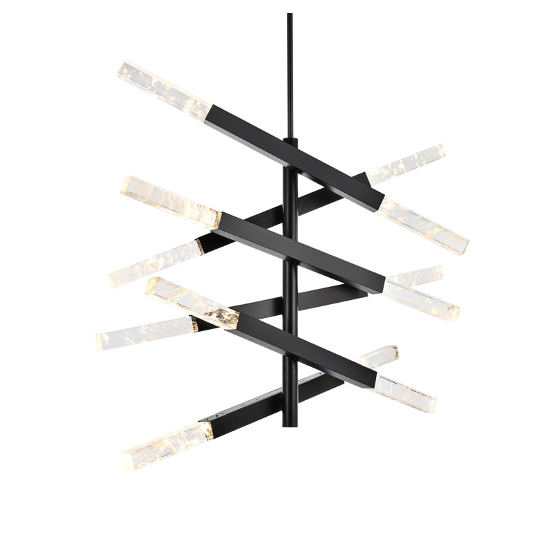 Luminaire suspendu 6 barres Axil en noir