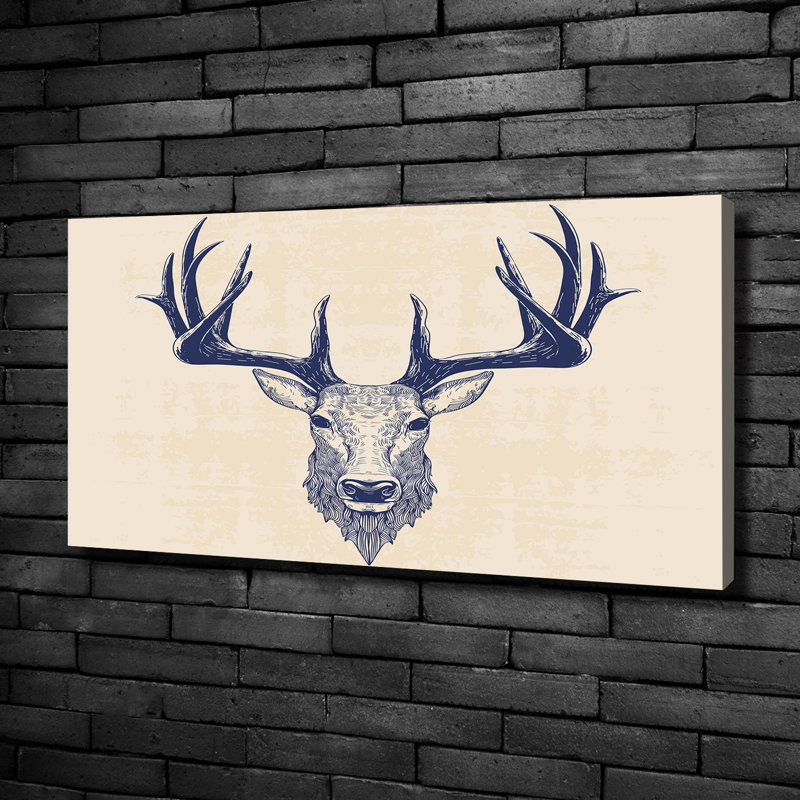 Deer Head - No Frame Print on Canvas
