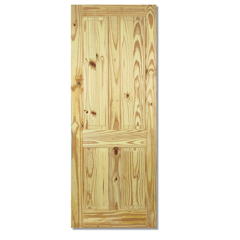 Essentials 4P Knotty Pine Internal Door, 198.1 cm H x 83.8 cm W x 3.5 cm D