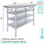 Table en acier inoxydable avec trois tablettes inférieures-117042551