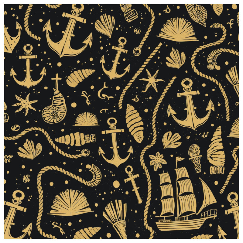 Tapis de bain Nautical Sea Motifs, L 34 po x L 21 po