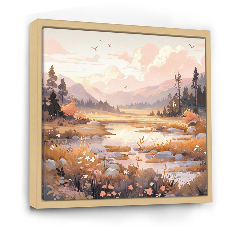 Sommet sérénité - paysages, impressions d'art mural, Cadre naturel flottant, H 30 po x l 30 po x P 1 po
