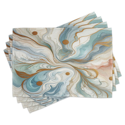 Polyester Pale Caramel Seafoam Rectangle Placemat