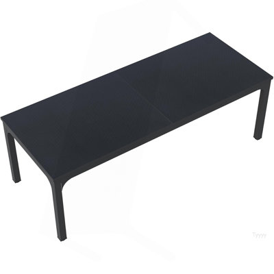 78" Black Dining Table Large Rectangle Kitchen Dinner Table For 6-8 People Long Modern Dining Room Furniture (Table Only)