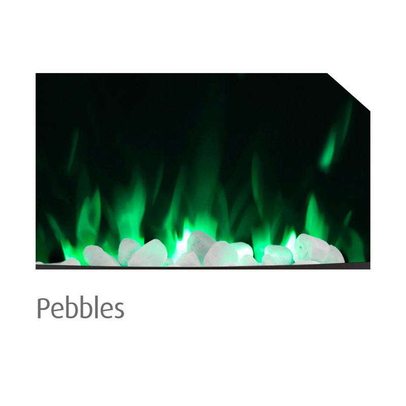 Ida Belfry Heating 49cm W Electric Inset Fire, Chrome/Black Nickel Overlay