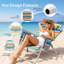Chaise de plage portative 15 po de hauteur avec sangles de sac à dos, 5 positions réglables, chaise pliante d'extérieur-133488517