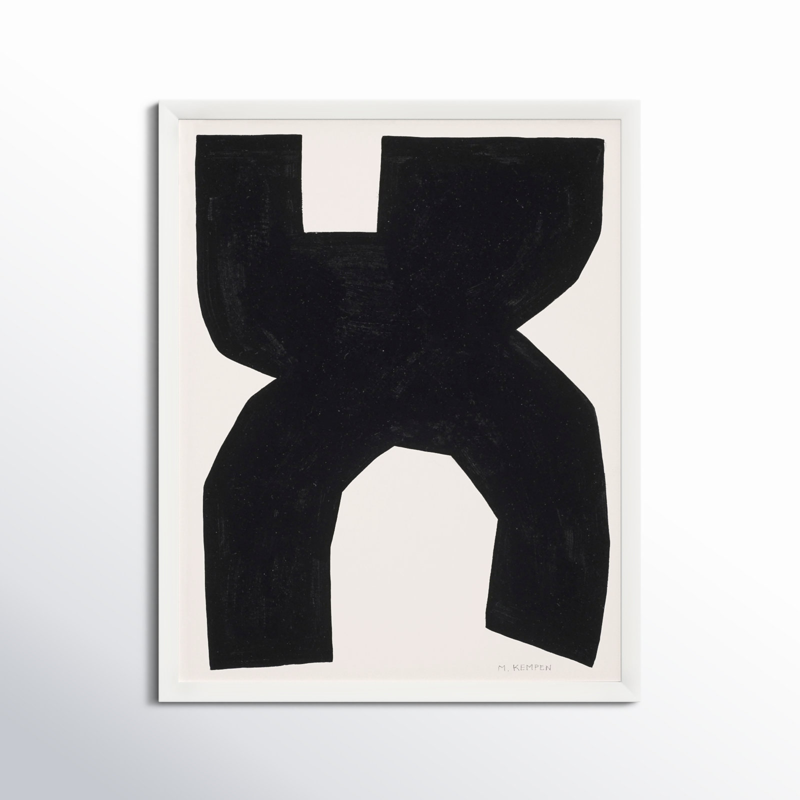 Module On White 1 by Michael Kempen, White, 30" H x 24" W x 1.25" D
