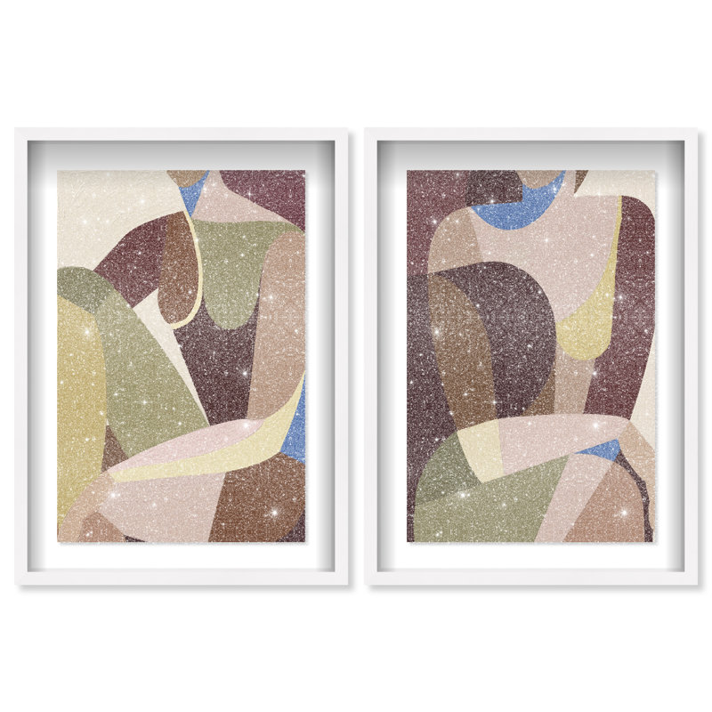 Body Studio Set Set by Oliver Gal, 37.5"H x 55.5"W, White Shadowbox