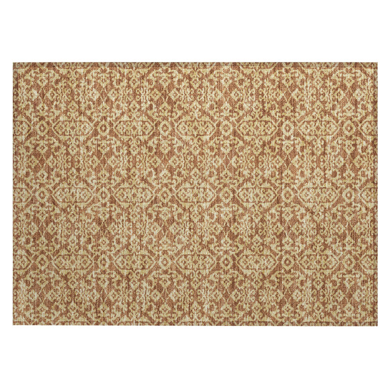 Machine Washable Indoor/Outdoor Chantille ACN2712 Casual Rug, Paprika, 1'8" x 2'6"