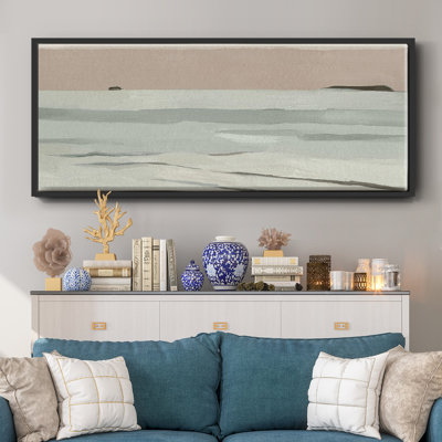 Muted Tonal Horizon II- Framed Canvas