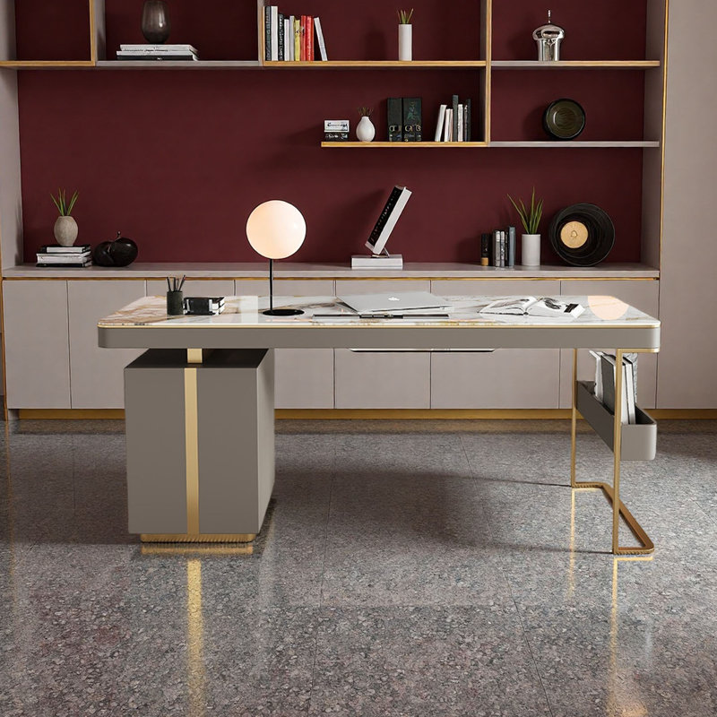 Bureau de luxe italien moderne, H 29,5 po x l 63 po x P 27,6 po