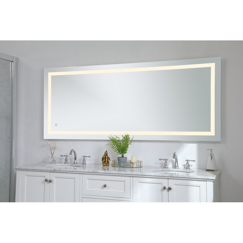 Scoles Flat LED Wall Mirror, 30" H x 72" W x 1.93" D
