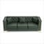 Canapé Chesterfield modulaire avec coussins capitonnés en similicuir vert pour salon, appartement-684428055