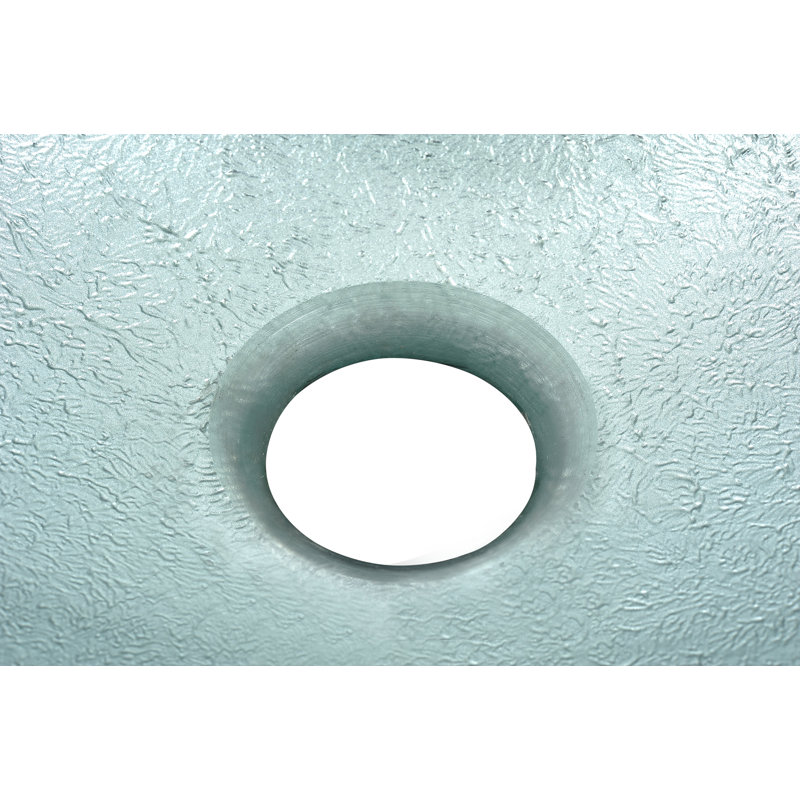 Spirito Silver and Green Glass Circular Vessel Sink