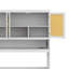 Lit escamotable mural peu encombrant avec armoire supérieure, éclairage intégré et ports USB-550034425