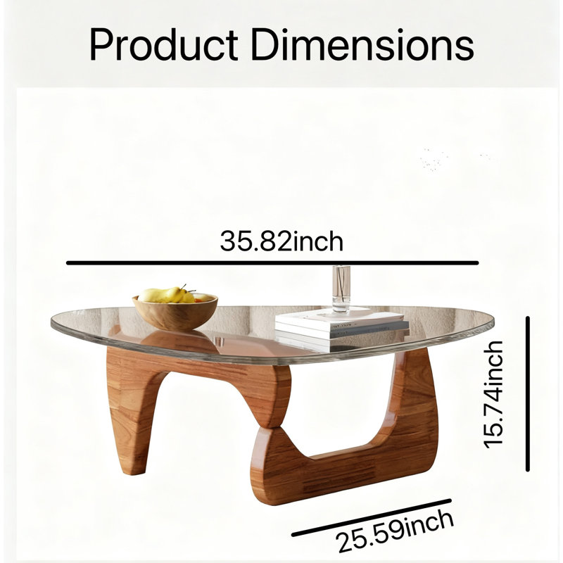 Table basse moderne de style nordique, table basse compacte contemporaine en bois massif et minimaliste