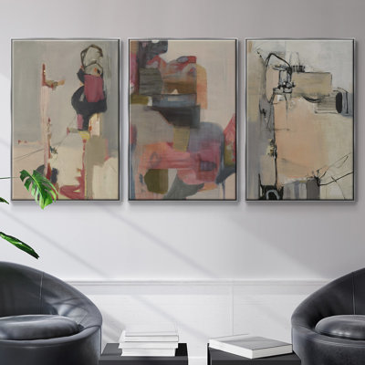 Grès, impression sur toile 3 pièces