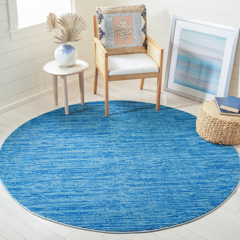 Loganville Performance Abstract Rug, Round 5'