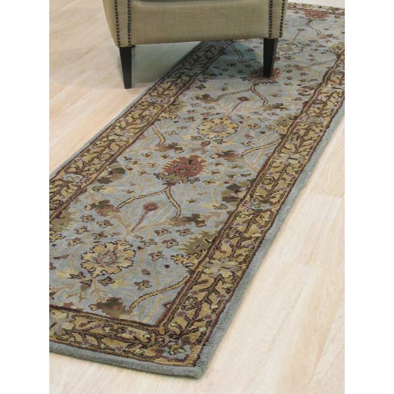 Brinkerhoff Oriental Tufted Wool Blue Area Rug
