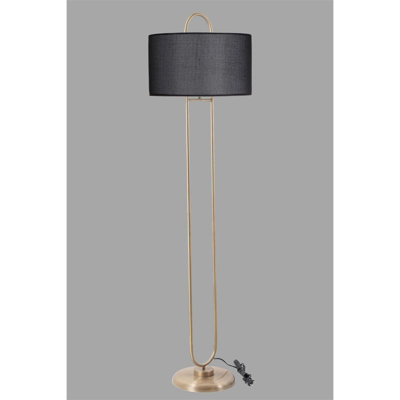 Luro Stylish Floor Lamp, Black Metal, 67.0 x 17.7 inches | 100% Metal Construction, Tumbled Coating | E27 Socket, Max 60W | Elegant Design for Living Room, Bedroom, & Office, Perfect Lighting Solution